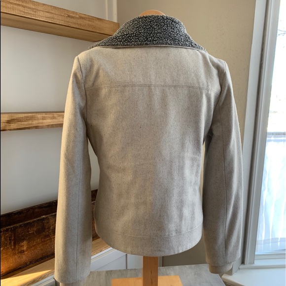 Anthropologie Cartonnier Sherpa Wool Blend Moto - Picture 8 of 10